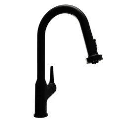 Karran Scottsdale Touchless Pull-Down Kitchen Faucet, Matte Black, Brass, KKF255MB