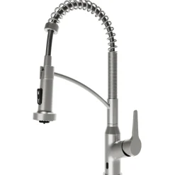 Karran Scottsdale Touchless Pull-Down Kitchen Faucet, Spot Free Stainless Steel, Brass, KKF215SFSS