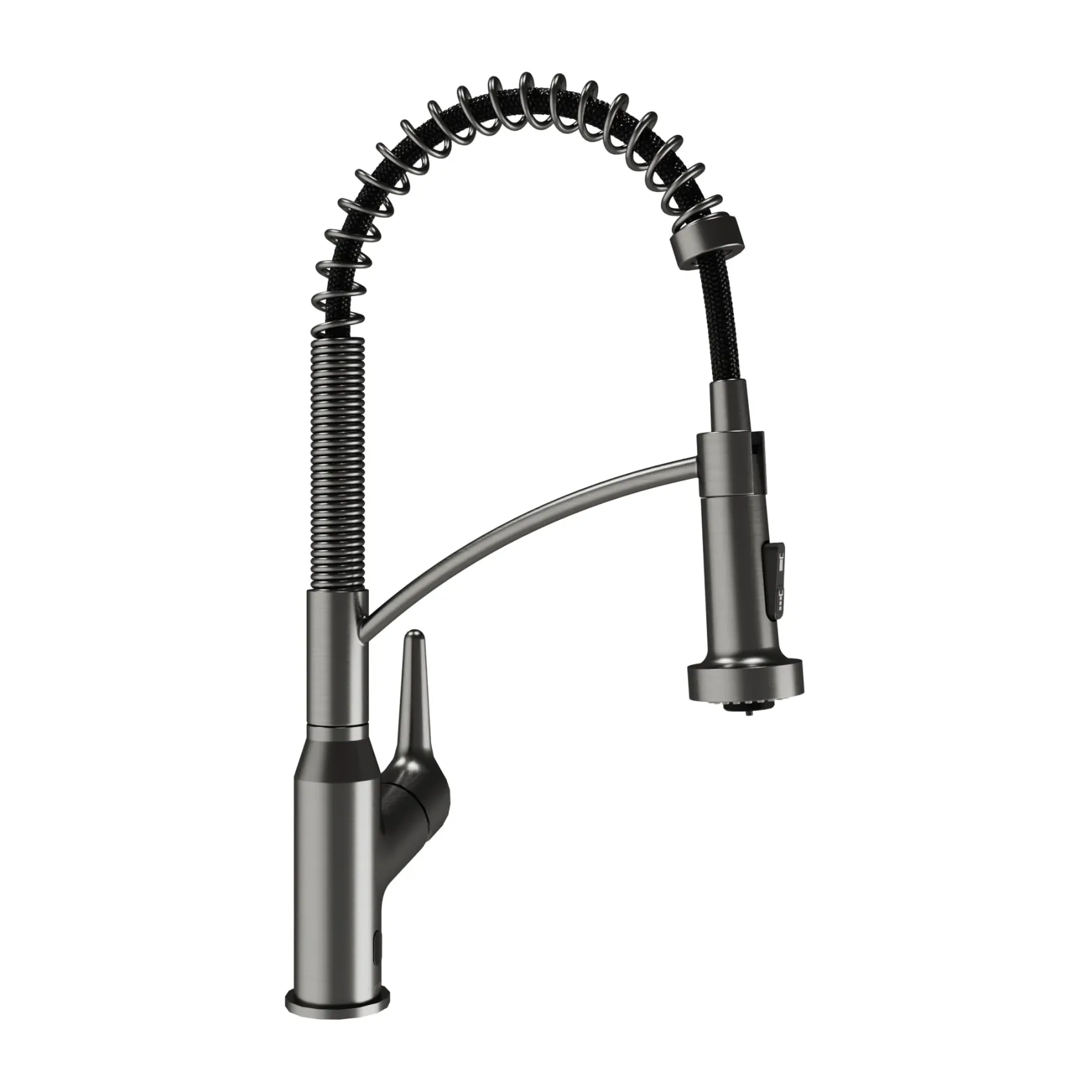 Karran Scottsdale Touchless Pull-Down Kitchen Faucet, Spot-Free Gunmetal Grey, Brass, KKF215SFGG