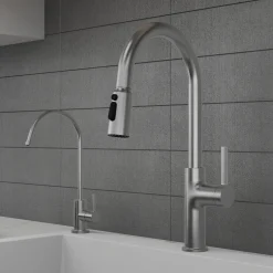 Karran Stalbridge 1.8 GPM Single Lever Lead-free Brass ADA Kitchen Faucet, Pull-Down, Spot Free Stainless Steel, KKF720SFSS
