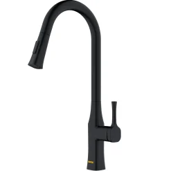 Karran Standerton 1.8 GPM Single Lever Handle Lead-free Brass ADA Kitchen Faucet, Pull-Down Kitchen, Matte Black, KKF140MB