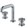 Karran Tryst 1.2 GPM Double Lever Handle Lead-free Brass Bathroom Faucet, Widespread, Chrome, KBF466C