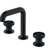 Karran Tryst 1.2 GPM Double Lever Handle Lead-free Brass Bathroom Faucet, Widespread, Matte Black, KBF466MB