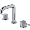 Karran Tryst 1.2 GPM Double Lever Handle Lead-free Brass ADA Bathroom Faucet, Widespread, Chrome, KBF464C