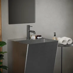 Karran Tryst 1.2 GPM Single Lever Handle Lead-free Brass ADA Bathroom Faucet, Basin, Gunmetal Grey, KBF460GG