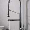 Karran Tumba Single Lever Handle Lead-free Brass ADA Kitchen Faucet, Pull Down, Chrome, KKF230C