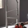 Karran Tumba Single Lever Handle Lead-free Brass ADA Kitchen Faucet, Pull Down, Stainless Steel, KKF230SS