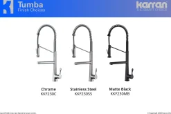 Karran Tumba Single Lever Handle Lead-free Brass ADA Kitchen Faucet, Pull Down, Matte Black, KKF230MB