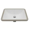 Karran Valera 15.375" x 20.5" Rectangular Undermount Vitreous China Bathroom Sink, White, VC-107-WH