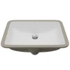 Karran Valera 14.5" x 21" Rectangular Undermount Vitreous China ADA Bathroom Sink, White, VC-116-WH