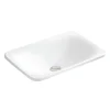 Karran Valera 21.125" x 14.5" x 4" Rectangular Vessel Vitreous China ADA Bathroom Sink, White, VC-202-WH