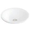 Karran Valera 17.75" x 17.75" x 3.5" Round Vessel Vitreous China ADA Bathroom Sink, White, VC-203-WH