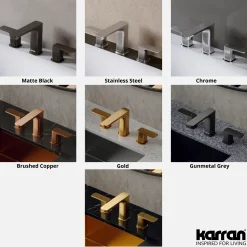 Karran Venda 1.2 GPM Double Lever Handle Lead-free Brass ADA Bathroom Faucet, Widespread, Brushed Copper, KBF514BC