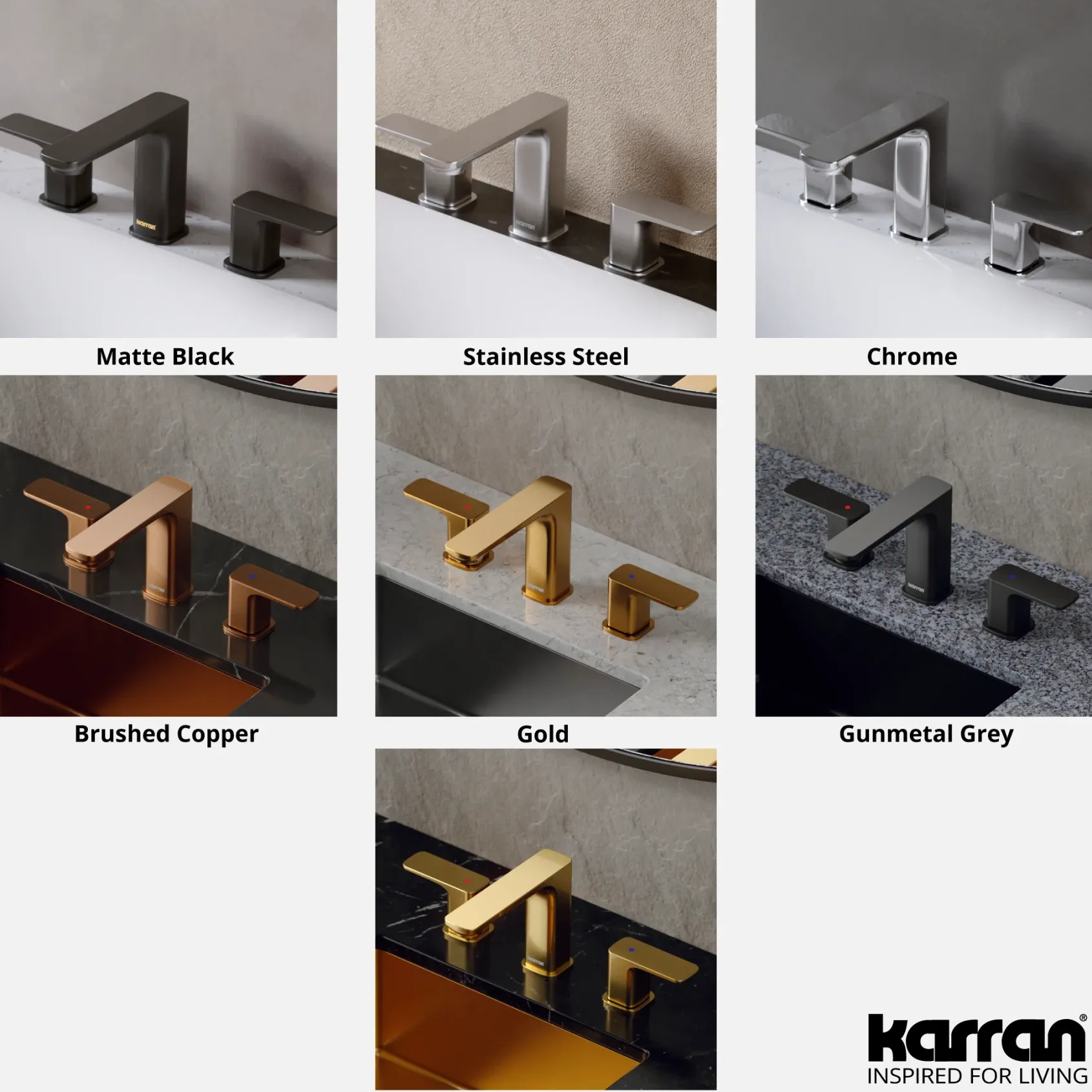 Karran Venda 1.2 GPM Double Lever Handle Lead-free Brass ADA Bathroom Faucet, Widespread, Brushed Copper, KBF514BC