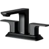Karran Venda 1.2 GPM Double Lever Handle Lead-free Brass ADA Bathroom Faucet, Centerset, Matte Black, KBF516MB