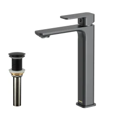 Karran Venda 1.2 GPM Single Lever Handle Lead-free Brass ADA Bathroom Faucet, Vessel, Matte Black, KBF512MB