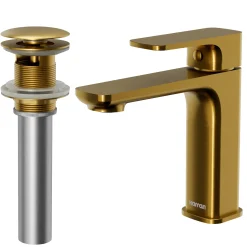 Karran Venda 1.2 GPM Single Lever Handle Lead-free Brass ADA Bathroom Faucet, Basin, Gold, KBF510G