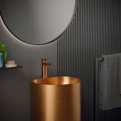 Karran Venda 1.2 GPM Single Lever Handle Lead-free Brass ADA Bathroom Faucet, Basin, Brushed Copper, KBF510BC