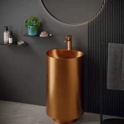 Karran Venda 1.2 GPM Single Lever Handle Lead-free Brass ADA Bathroom Faucet, Basin, Brushed Copper, KBF510BC