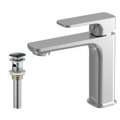 Karran Venda 1.2 GPM Single Lever Handle Lead-free Brass ADA Bathroom Faucet, Basin, Stainless Steel, KBF510SS
