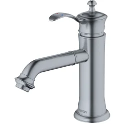 Karran Vineyard 1.2 GPM Single Lever Handle Lead-free Brass ADA Bathroom Faucet, Basin, Stainless Steel, KBF470SS
