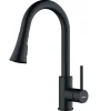 Karran Weybridge 1.8 GPM Single Lever Handle Lead-free Brass ADA Kitchen Faucet, Pull-Down Kitchen, Matte Black, KKF240MB