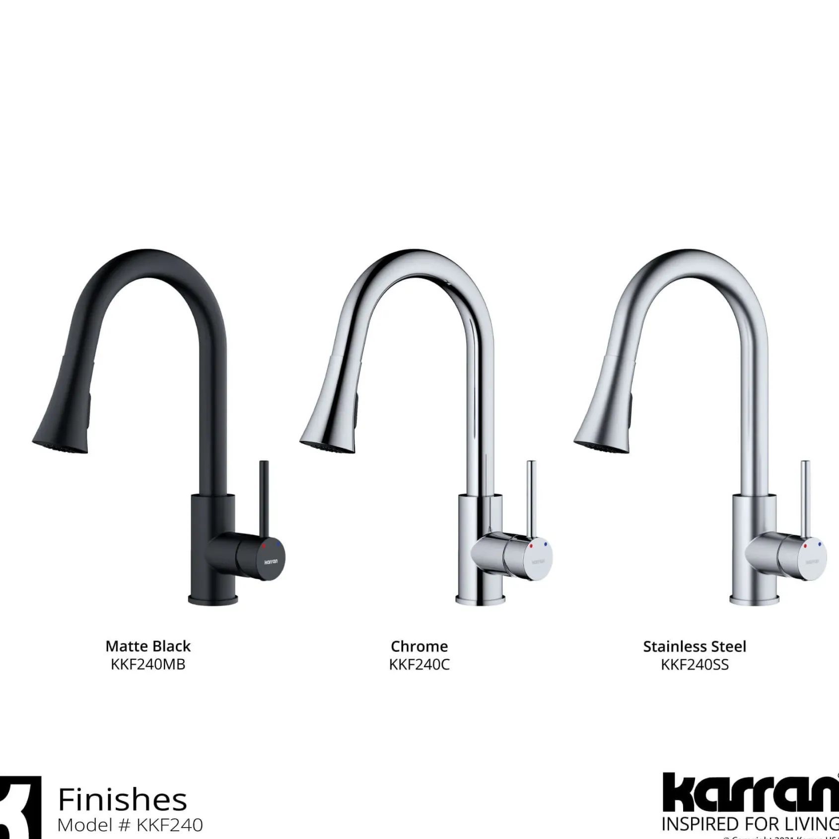 Karran Weybridge 1.8 GPM Single Lever Handle Lead-free Brass ADA Kitchen Faucet, Pull-Down Kitchen, Matte Black, KKF240MB
