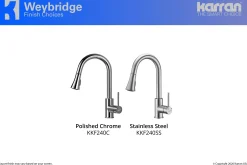 Karran Weybridge Single Lever Handle Lead-free Brass ADA Kitchen Faucet, Pull Down, Chrome, KKF240C