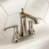 Karran Woodburn 1.2 GPM Double Lever Handle Lead-free Brass ADA Bathroom Faucet, Centerset, Chrome, KBF416C