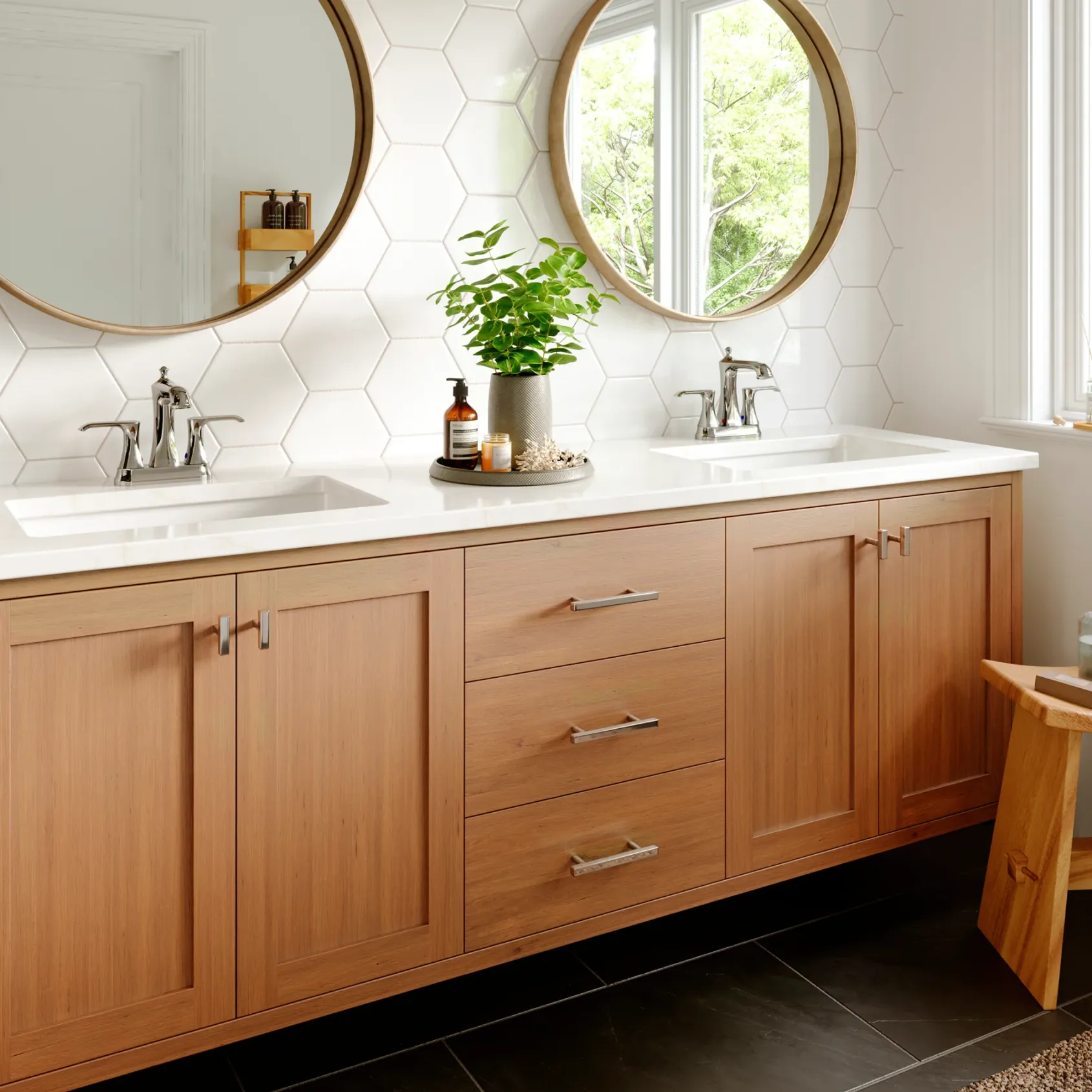 Karran Woodburn 1.2 GPM Double Lever Handle Lead-free Brass ADA Bathroom Faucet, Centerset, Chrome, KBF416C