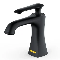 Karran Woodburn 1.2 GPM Single Lever Handle Lead-free Brass ADA Bathroom Faucet, Basin, Matte Black, KBF410MB