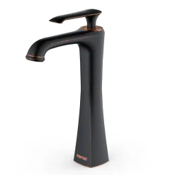Karran Woodburn 1.2 GPM Single Lever Handle Lead-free Brass ADA Bathroom Faucet, Vessel, Oil Rubbed Bronze, KBF412ORB