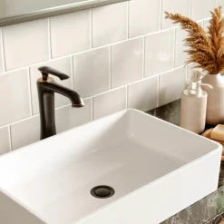 Karran Woodburn 1.2 GPM Single Lever Handle Lead-free Brass ADA Bathroom Faucet, Vessel, Oil Rubbed Bronze, KBF412ORB