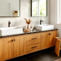 Karran Woodburn 1.2 GPM Single Lever Handle Lead-free Brass ADA Bathroom Faucet, Vessel, Oil Rubbed Bronze, KBF412ORB