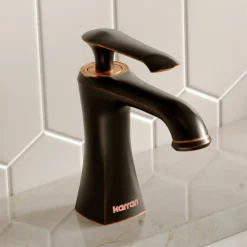 Karran Woodburn 1.2 GPM Single Lever Handle Lead-free Brass ADA Bathroom Faucet, Basin, Oil Rubbed Bronze, KBF410ORB