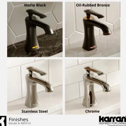 Karran Woodburn 1.2 GPM Single Lever Handle Lead-free Brass ADA Bathroom Faucet, Basin, Oil Rubbed Bronze, KBF410ORB