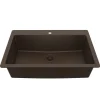 Karran 33" Drop In/Topmount Quartz Composite Kitchen Sink, Brown, QT-812-BR