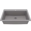 Karran 33" Drop In/Topmount Quartz Composite Kitchen Sink, Grey, QT-812-GR