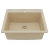 Karran 25" Drop In/Topmount Quartz Composite Kitchen Sink, Bisque, QT-820-BI