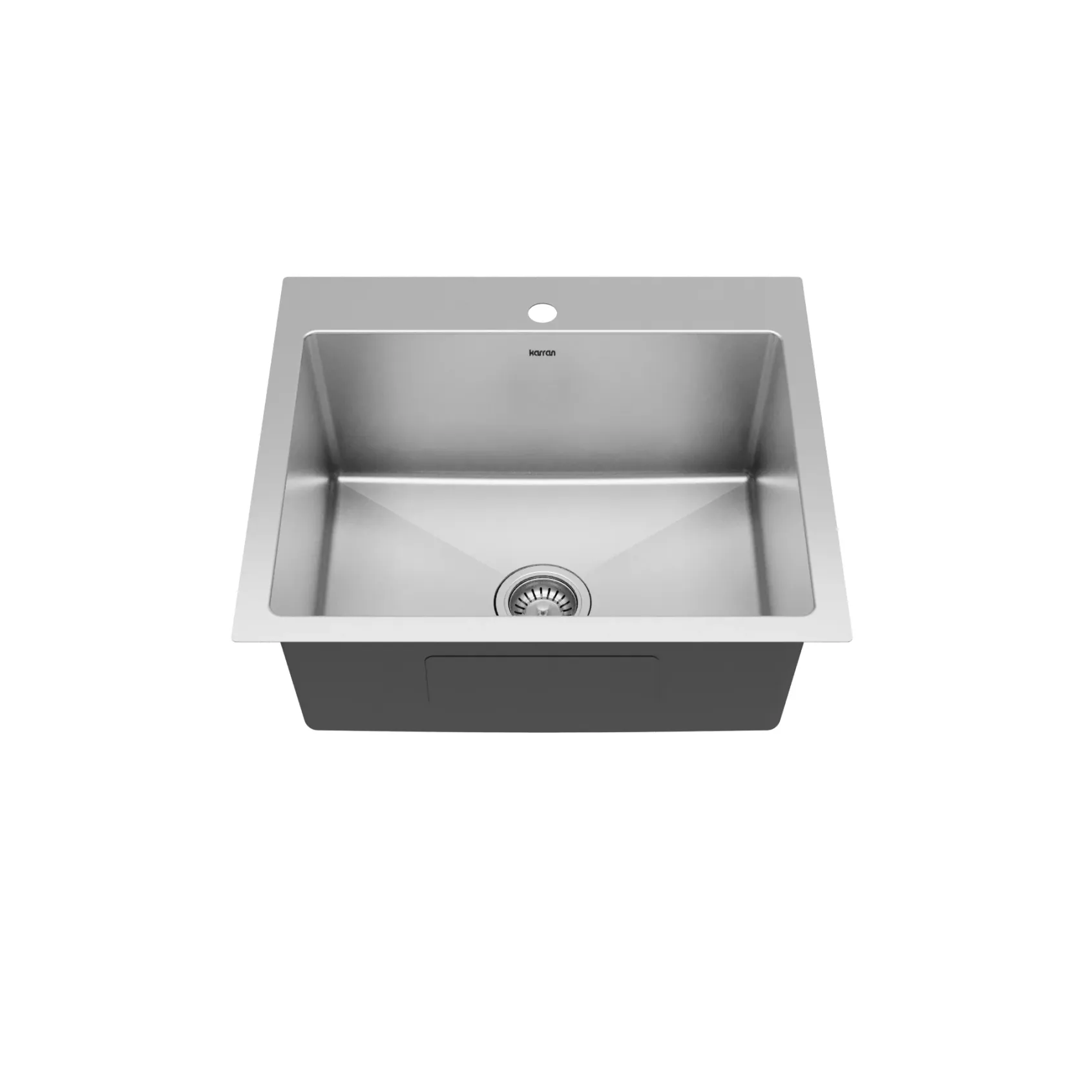 Karran 25" Drop In/Topmount Stainless Steel Kitchen Sink with Accessories, 16 Gauge, EL-30-PK1