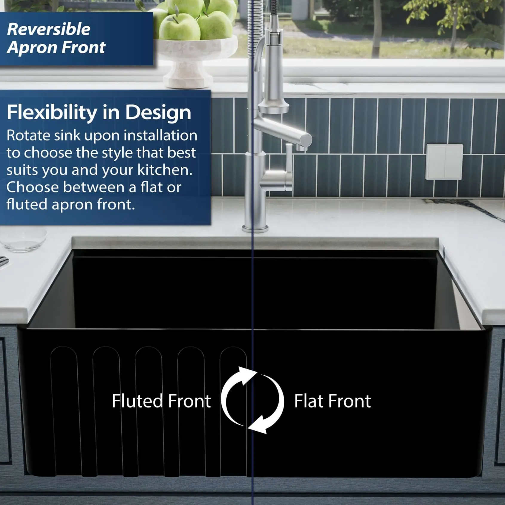 Karran Fireclay 30" Fireclay Workstation Farmhouse Sink with Accessories, Matte Black, FCWSF30SBMB-PK1