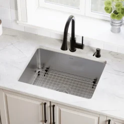 Karran Lansen 24" Undermount Stainless Steel Kitchen Sink, 18 Gauge, UMSB2311-PK1