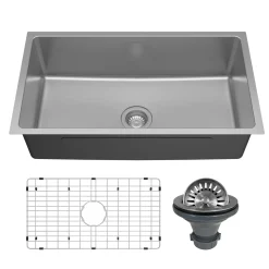 Karran Lansen 32" Undermount Stainless Steel Kitchen Sink, 18 Gauge, UMSB3211-PK1