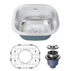 Karran Profile 15" Undermount Stainless Steel Kitchen Sink with Accessories, 18 Gauge, PRU39-PK1