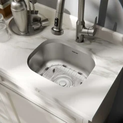 Karran Profile 15" Undermount Stainless Steel Kitchen Sink with Accessories, 18 Gauge, PRU39-PK1