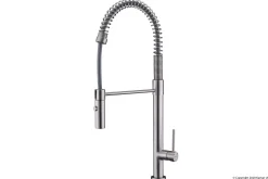 Karran 34" Quartz Composite Farmhouse Sink with Stainless Steel Faucet and Accessories, White, QA740WH220SS