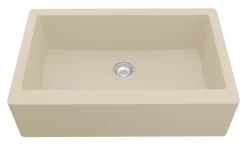 Karran 34" Quartz Composite Farmhouse Sink, Bisque, QA-740-BI-PK1