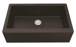 Karran 34" Quartz Composite Farmhouse Sink, Brown, QA-740-BR