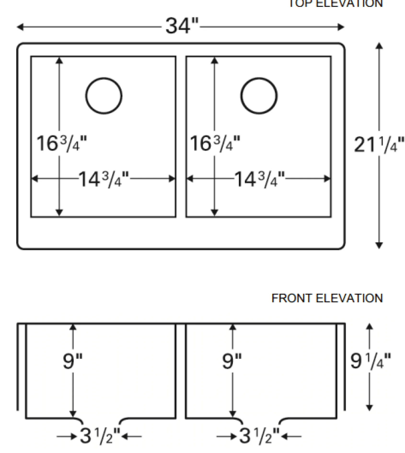Karran 34" Quartz Composite Farmhouse Sink, 50/50 Double Bowl, Brown, QA-750-BR
