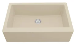 Karran 34" Quartz Composite Farmhouse Sink, Bisque, QA-740-BI